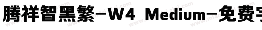 腾祥智黑繁-W4 Medium字体转换
